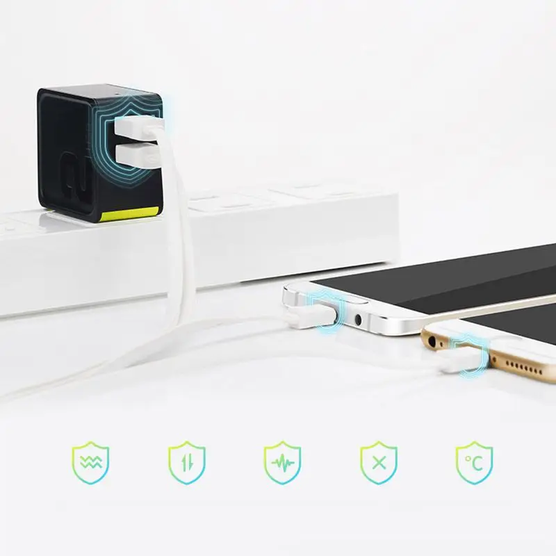 США ЕС вилка USB зарядное устройство путешествия Мощность конвертер маленький компактный двойной USB адаптер