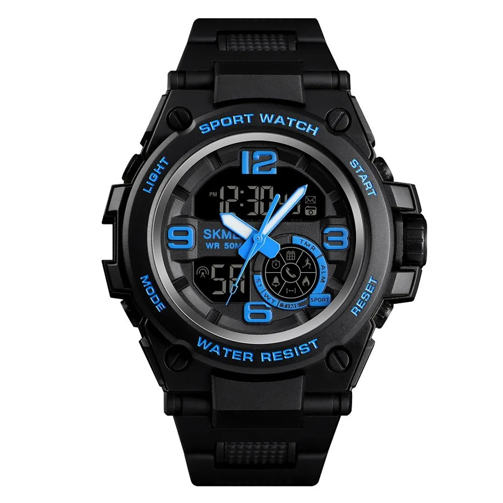 

5ATM Waterproof Men's Smartwatch Sports Watch Activity Tracking Luminous Calendar Week Date Alarm for Android iOS BT4.0