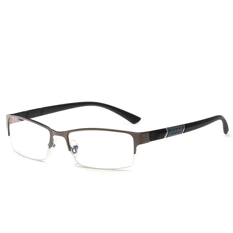 Бизнес очки для близорукости, полуметаллическая оправа, близорукие очки, унисекс, близорукость, смола, прозрачное зеркало 0-0,5-1-1,5-2-2,5-5-5,5-6