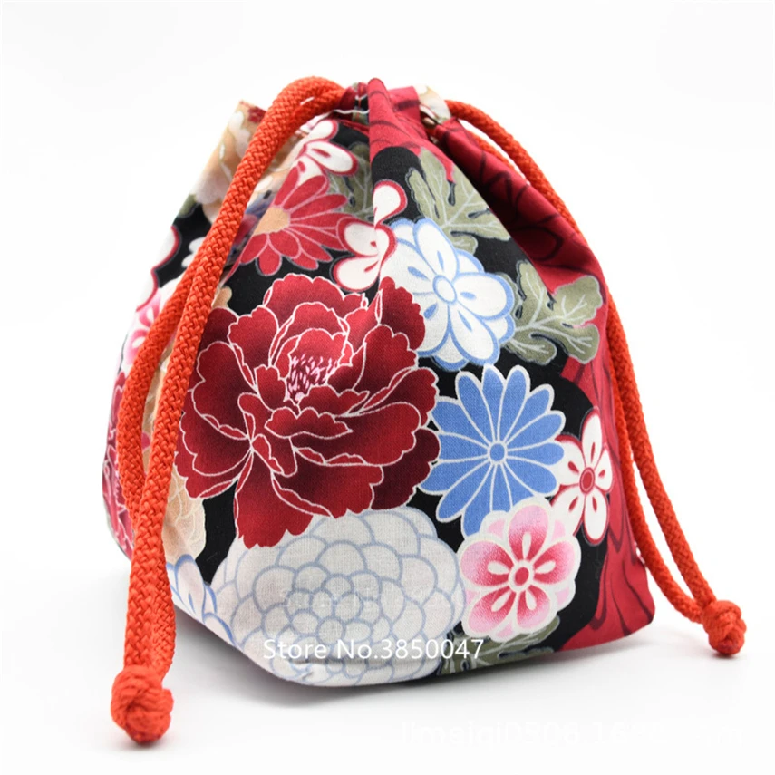 Женская сумка кимоно в японском стиле Yukata Kawaii винтажная с цветочным принтом Haori