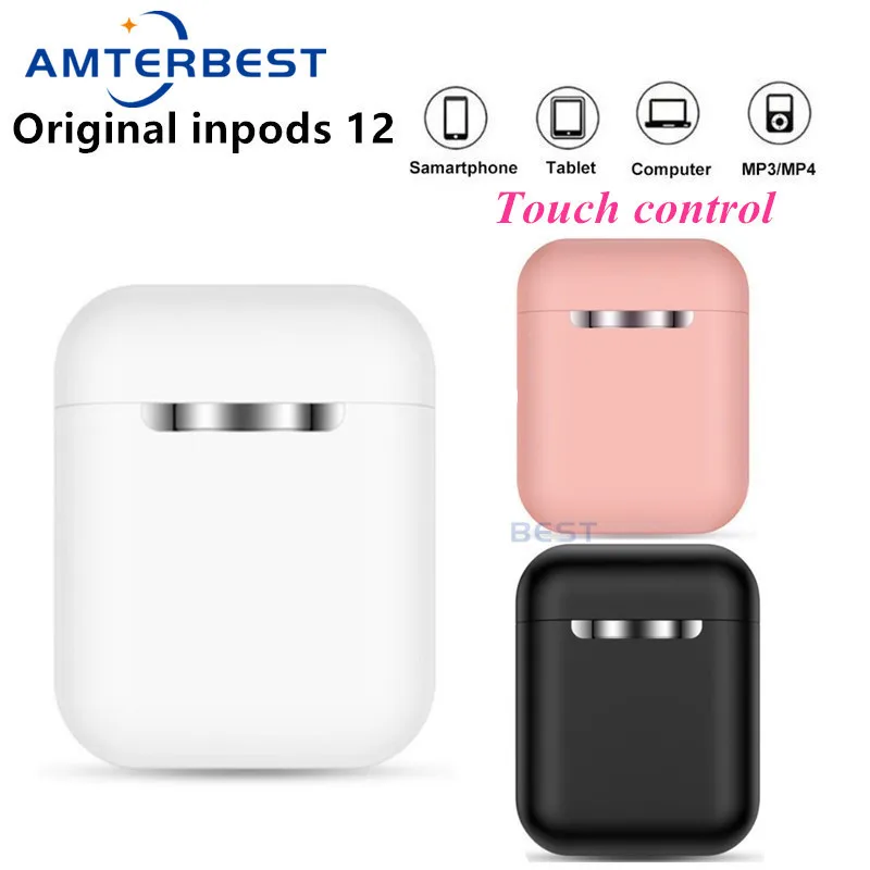 AMTERBEST оригинальные inPods 12 TWS беспроводная гарнитура Сенсорная Клавиша Bluetooth 5 0