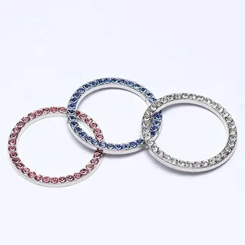 

Exquisite Car One Button Start Button Imitation Diamonds Ring