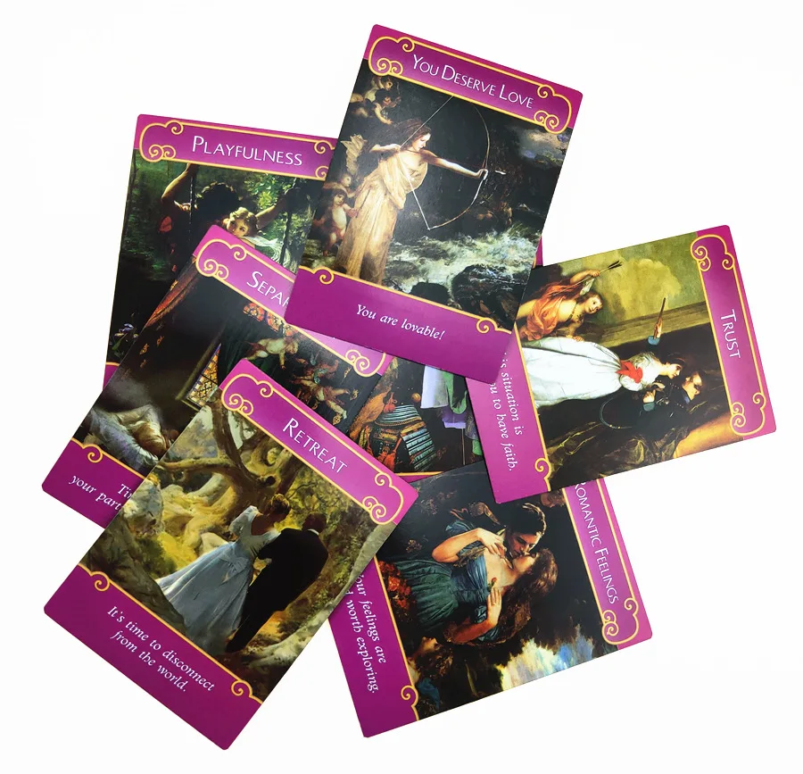 Полный английский 44 Романтика ангелы карты колода таинственные карты Таро настольная игра от Doreen добродетель Редкий из печати