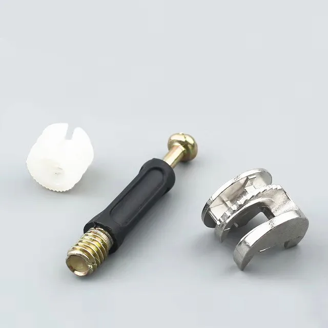 

100pcs Cabinet Door Hinges Furniture Connecting Fitting Bolt Screw 6mm Male Thread 35mm Length