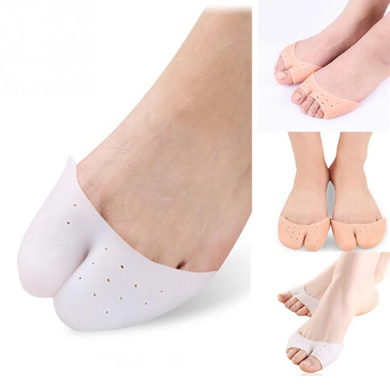 2pc Silicone Foot Pads Hallux Valgus Corrector Toe Pads Orthopedic Braces Cushion Pads Insole Pedicure Bunion Foot Protector