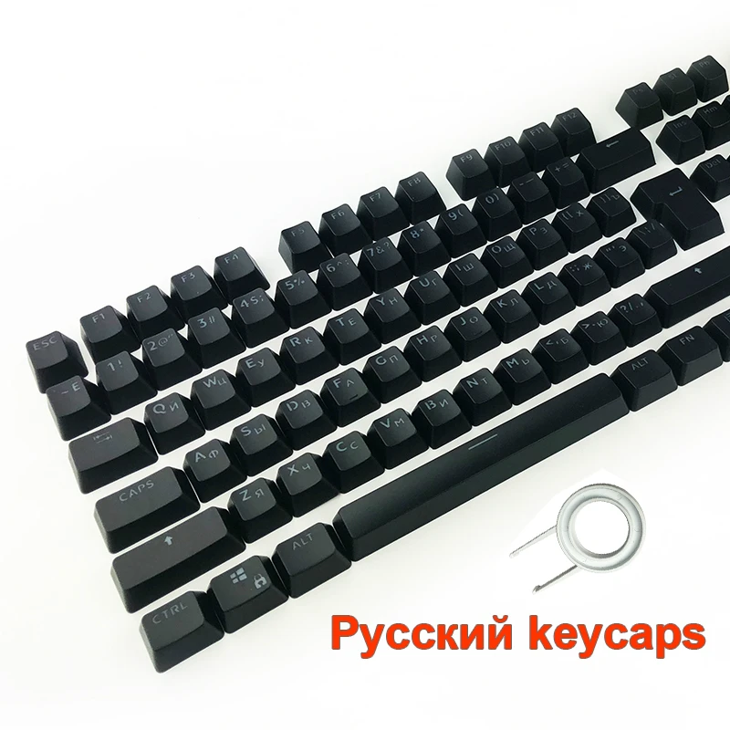 

Russian Keycaps for Mechanical Keyboard Compatible with MX Switches DIY Replacement Transparent Support Led Lighting Keycaps
