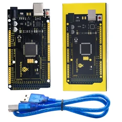 Keyestudio Placa de desarrollo 2020 R3 con Chip Serial USB CP2102 + Cable USB, Compatible con caja de regalo Arduino Mega2560, novedad de 2560