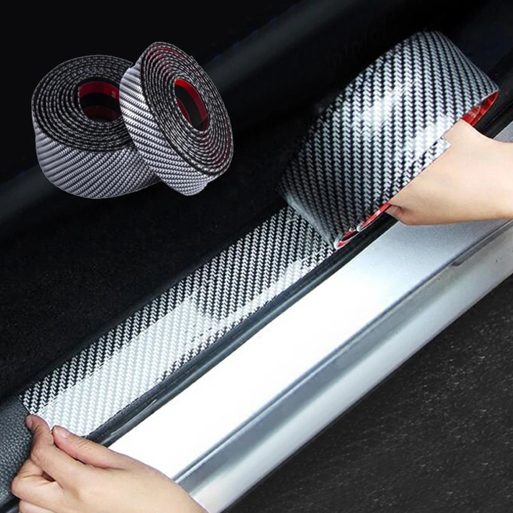 Car Stickers 5D Carbon Fiber Rubber Styling Door Sill Protector DIY Edge Guard Accessories | Автомобили и мотоциклы