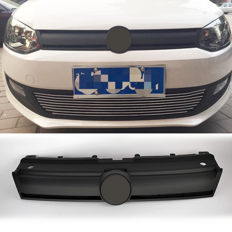 Polo Modified Bluemotion Style Matte Black Front Hood Center Grille Grill For Volkswagen Polo Standard 2014 Gti 2015 2016 - Racing Grills AliExpress