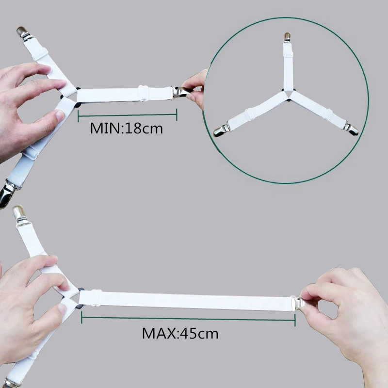4 шт./компл. 2 Кровать Зажим для листов простыня застежка ремня матрас Эластичный