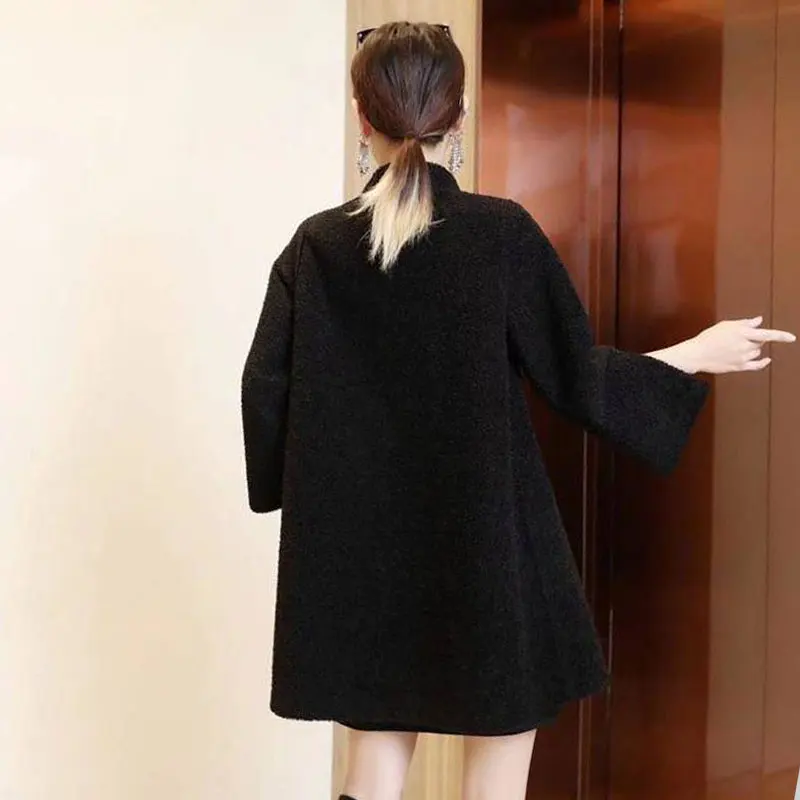 Зимняя куртка из искусственной кожи, женская меховая куртка, Женская двухсторонняя куртка с воротником-стойкой, тонкая длинная шуба из искусственной овчины, куртки, 329