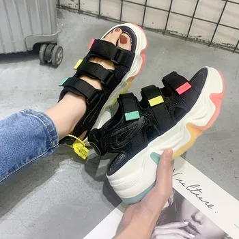 

2020 Fashion Summer Cut Out Platform Sandals Women High Heels Wedges Shoes Woman Casual Comfortable Beach Sandalias Mujer