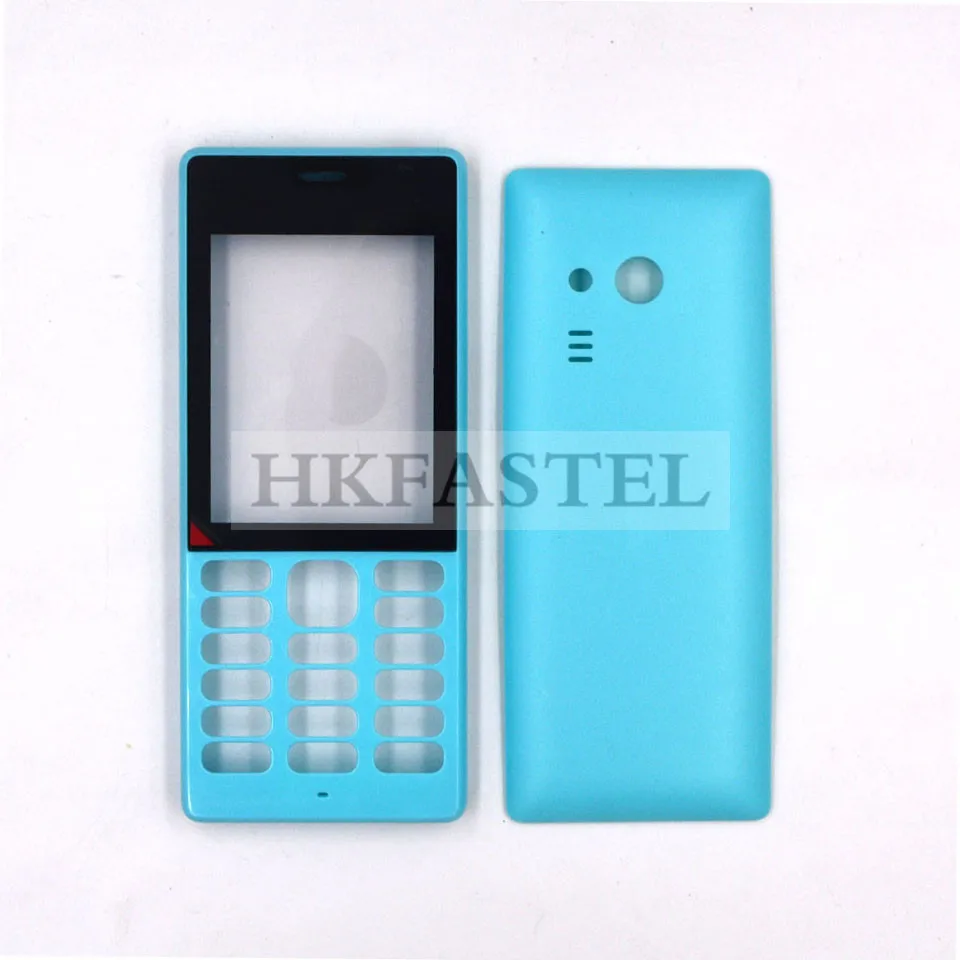 HKFASTEL высокое качество корпус клавиатуры для Nokia 150 одна карта полный мобильный телефон чехол с клавиатурой - Цвет: Blue No keypad