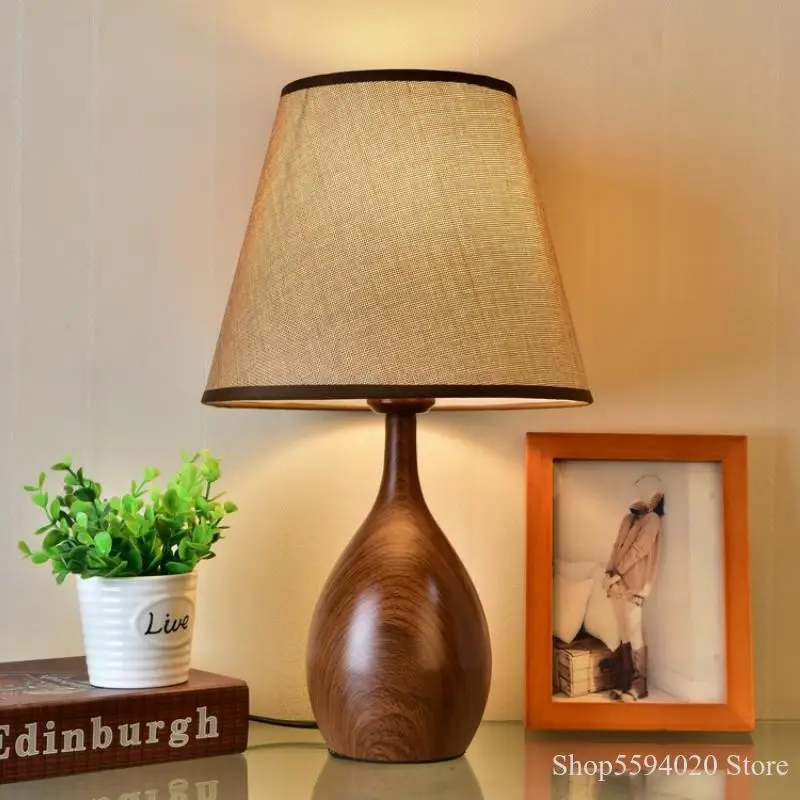 Настольная лампа из Нордического дерева для дома гостиной спальни