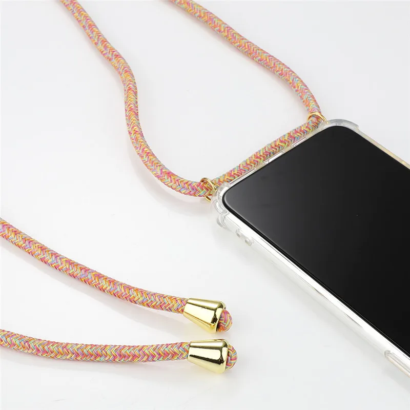2020 Cord Lanyards Phone Case For Samsung S10E S10 Plus Note 8 9 Soft Cover For Samsung Note 10 Plus Shockproof Shell Cover cute samsung cases