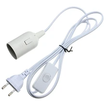 Лампа база E27/E26 ЕС подвесной светодиодный светильник лампа провод розетки адаптер с переключателем включения/выключения Цоколи держатель