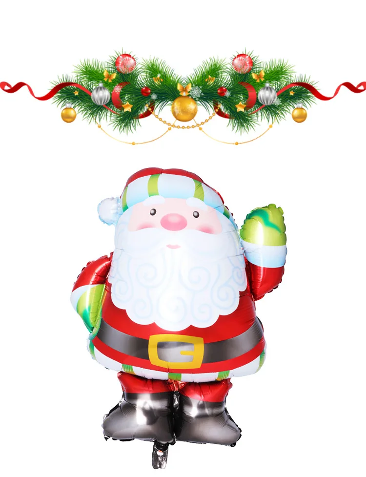 Christmas Santa Balloon Set Festival Decorative Party Decorations Supplies Christmas Aluminum Film Balloon