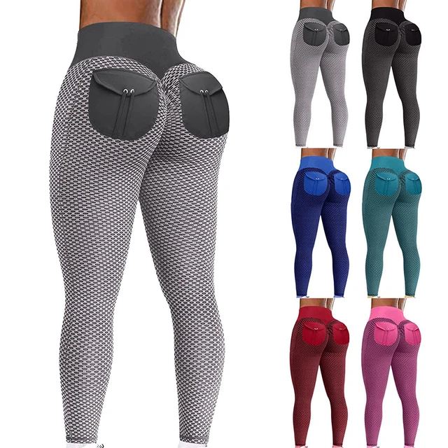 Sweatpants Women Athletic Yoga Pants Butt Lifting Leggings with Pockets  High Waist Leggings Breathable Seamless