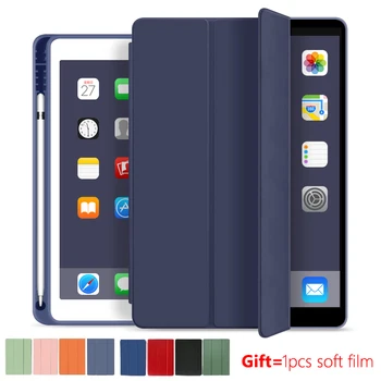 

With Pencil Holder Case for iPad 10.2 8th Gen 2020 Silicone Soft Screen Protector for iPad 10.2inch Funda A2270/A2428 /A2429