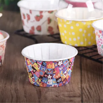 

50pcs Flower Butterfly Muffin Cupcakes Paper Cup Oilproof Cupcake Wrapper Liner Baking Cup Wedding Caissettes Cupcake Paper Mold