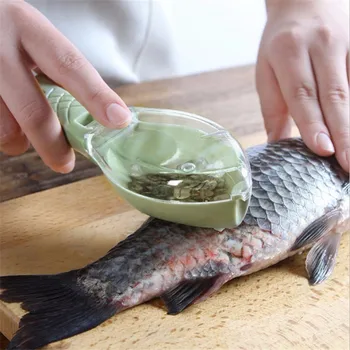 

Creative Kitchen Tools Accessories Cozinha Fish Scale Remover Knife Cleaning Peeler Practical Kitchen Supplies Cooking Gadgets-C