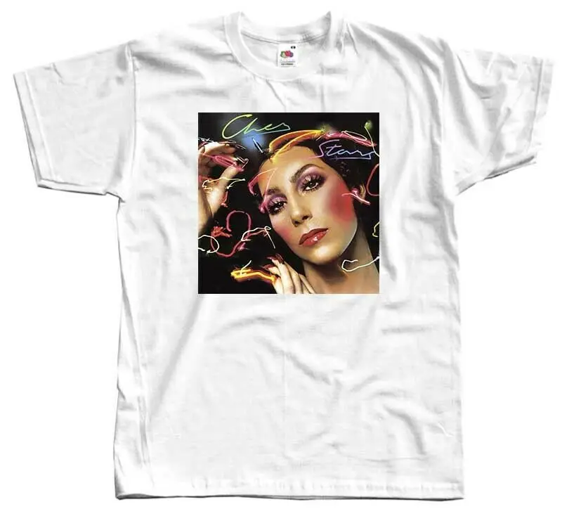 Чехол для альбома Cher Stars 1975 T Shirt Dtg Белый S 5Xl|Футболки| |
