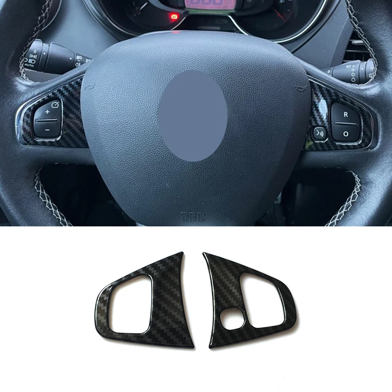 Для Renault Captur 2013 2018 аксессуары ABS углеродное волокно Кнопка рулевого колеса
