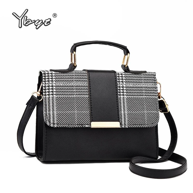 YBYT fashion plaid crossbody bags for women flap PU Leather small shoulder bag hotsale female luxury handbags bolsas feminina