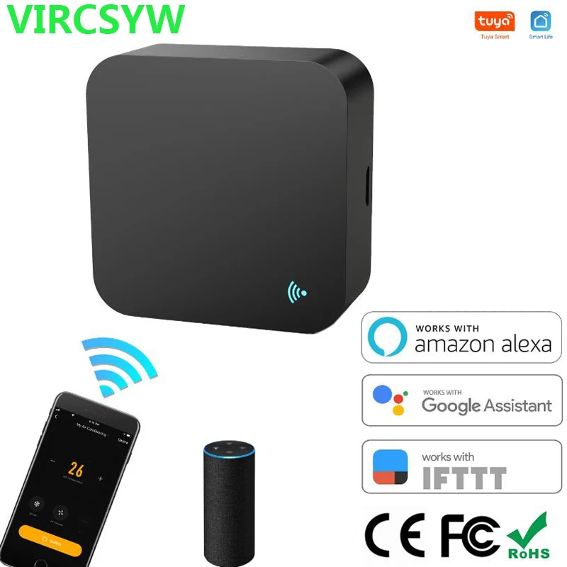 Tuya IR Control remoto wifi inteligente Universal por infrarrojos para casa inteligente Control TV DVD AUD AC trabaja con Amz Alexa de Google