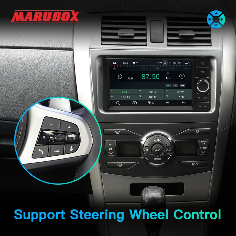 MARUBOX 7A701 Универсальная автомагнитола для TOYOTA на Android 7/8/9 Головное устройство