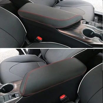 

Car Central Armrest Box Cover For Toyota Camry 70 XV70 8th MK8 2018 2019 Leather Auto Decoration Interior Moulding Accessories