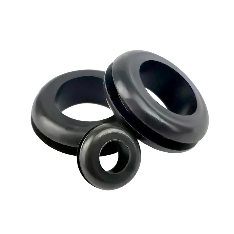 100PC 3mm x 9mm 6mm x 12mm Double-sided Rubber Cable Wiring Grommets Gasket Ring 