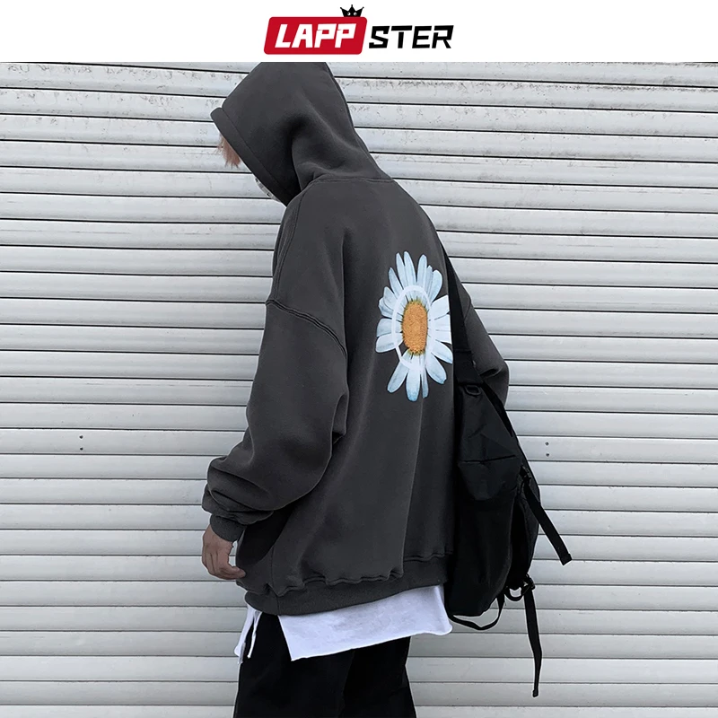 LAPPSTER Men Harajuku Hooded Hoodies Sweatshirts 2020 Fleece Mens Flower Print Hip Hop Hoodie Korean Fashions Streetwear Clothes LAPPSTER Men Harajuku Hooded Hoodies Sweatshirts 2020 Fleece Mens Flower Print Hip Hop Hoodie Korean Fashions Streetwear Clothes