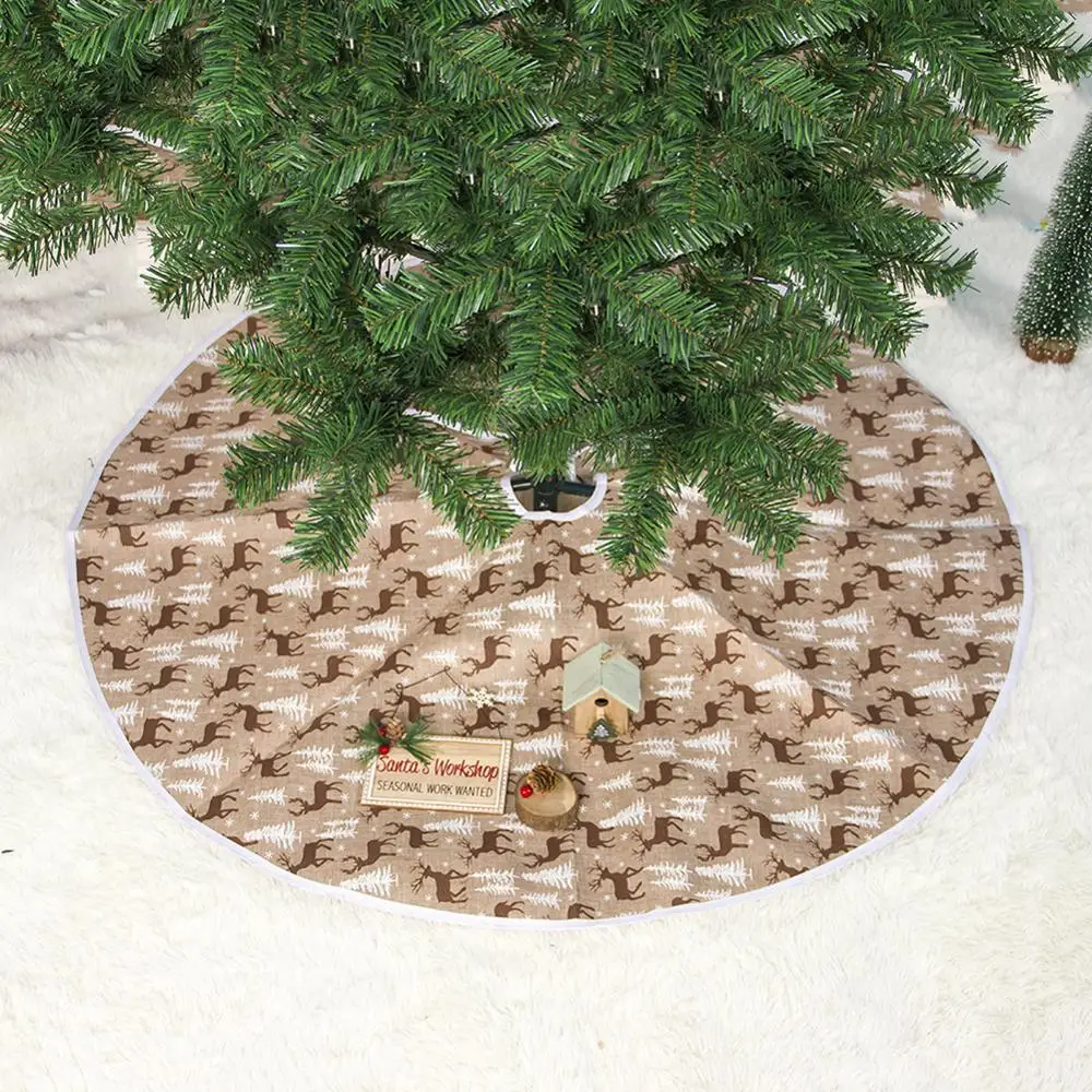 60/80/100/120 см рождественские декоративные фартуки коврик под рождественскую елку ковер год украшения Xmas Tree юбка орнамент