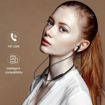 

Bluetooth Neckband Earphones Hands Free Earphone Volume Control Song Switch Long Play Time with Microphone with Package Box