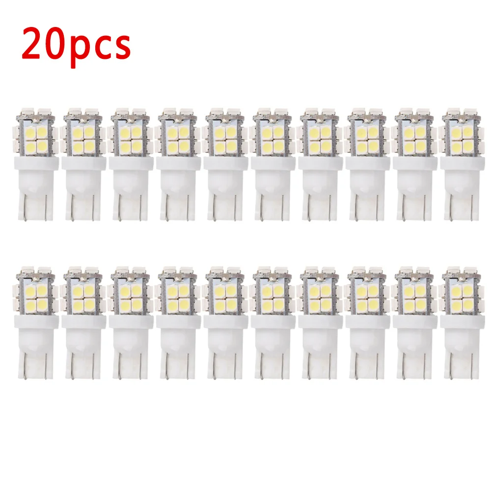 20 шт T10 194 168 2825 W5W 20-SMD светодиодный Белый супер яркий Автомобильный Клин лампочки 30 мм(L) X 12 мм(D