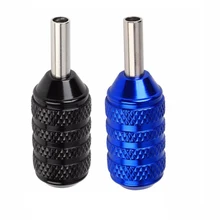 Татуировка ручка 25 мм алюминиевый сплав Татуировка Ультра гладкая рифленая ручка игольчатая трубка татуировочная машина с 1 игольчатой планкой