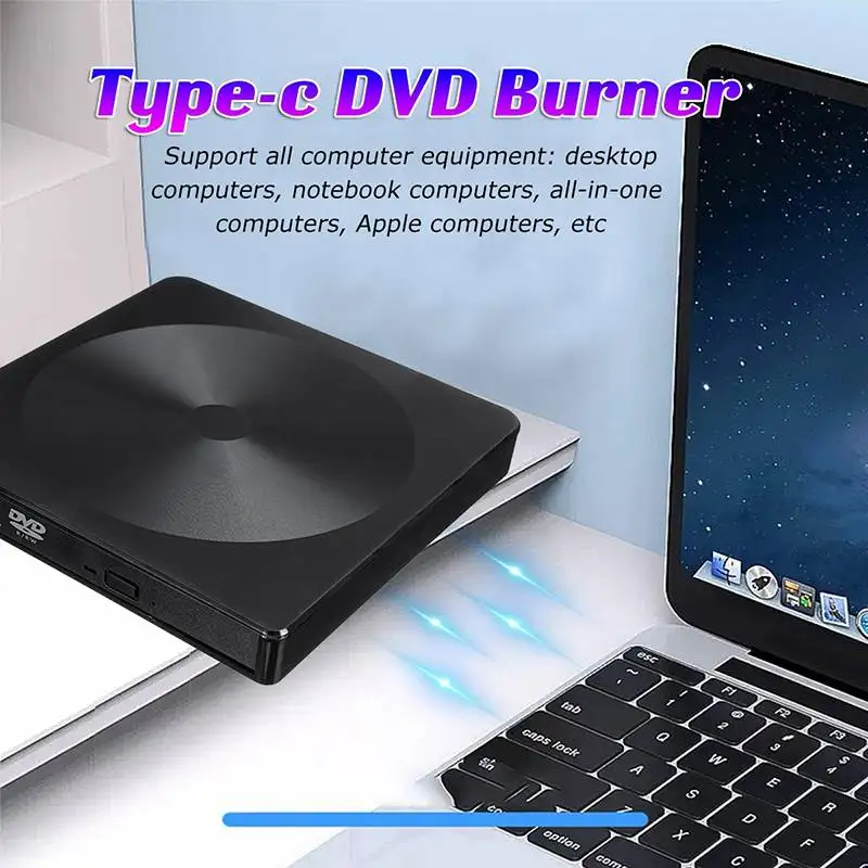 Type-C и USB 3,0 CD/DVD чехол для драйвера Высокоскоростной внешний RW Burner Reader rom чехол для оптического привода для ноутбука для mac win