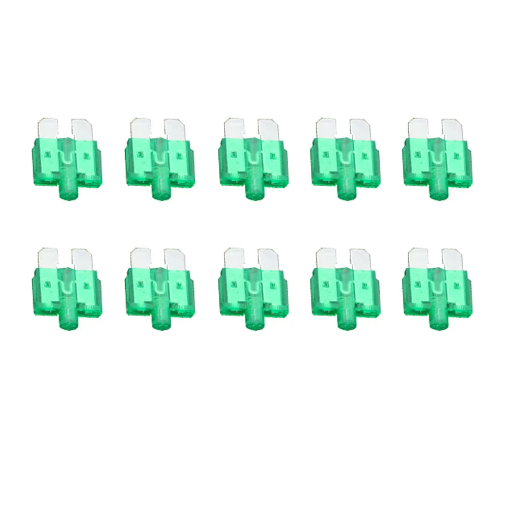 10PCS 30A Medium Size Auto fuse  inserts car insurance tablets Medium fuse with lamp car inserts fuse