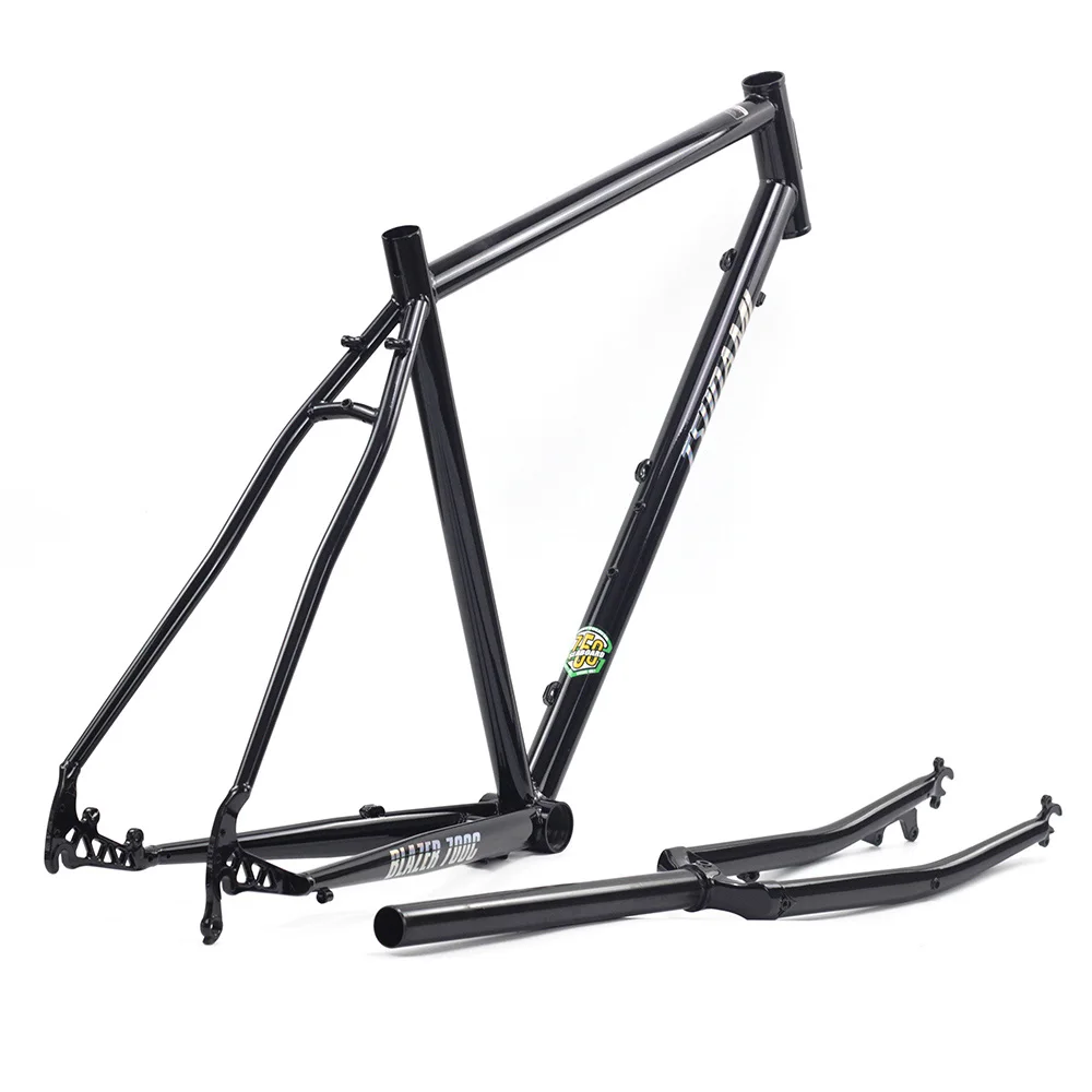 CR-MO сталь 700c Road Touring Frameset CX циклокросс 2" рама вилка гравий дисковый тормоз Классический хром велосипедные рамы