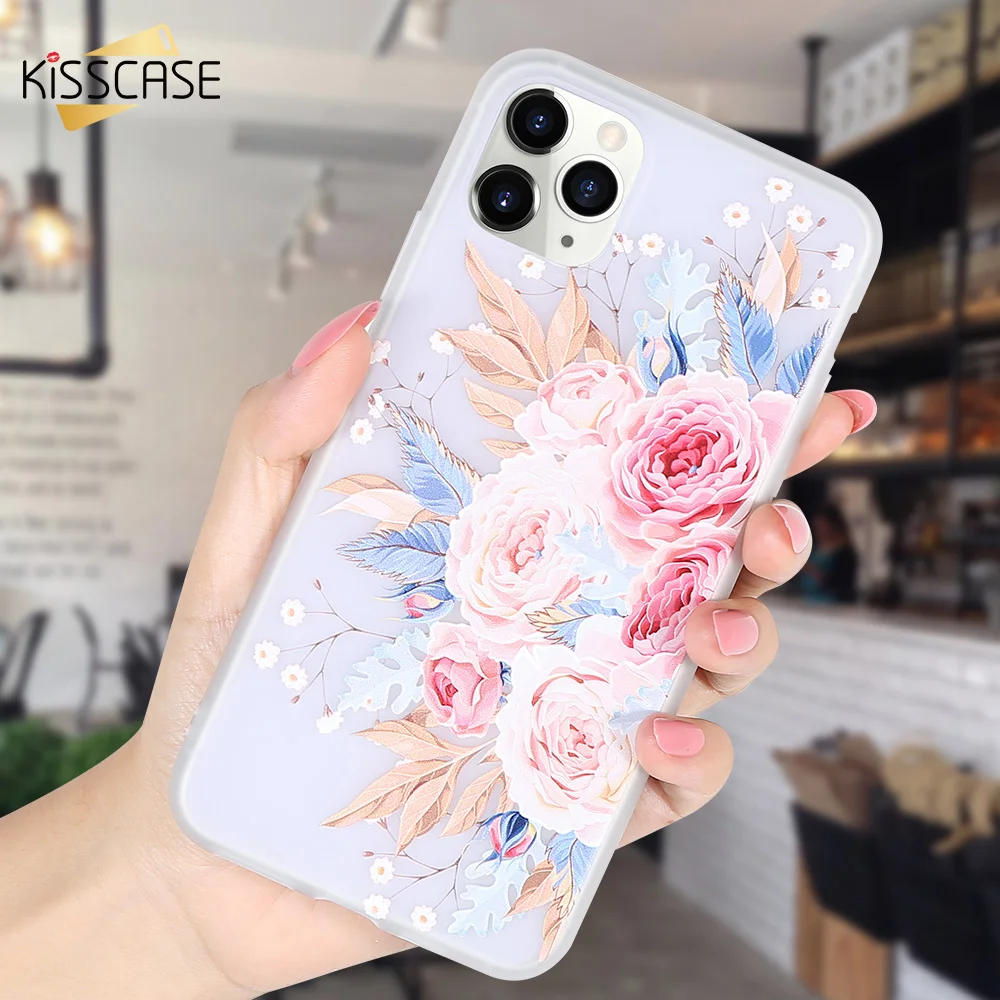 

KISSCASE Flower Phone Case For iPhone 11 Pro XR XS MAX 5 5S SE 6 6S 7 8 Plus Floral Cases For iPhone 11 Pro Max Silicone Cover