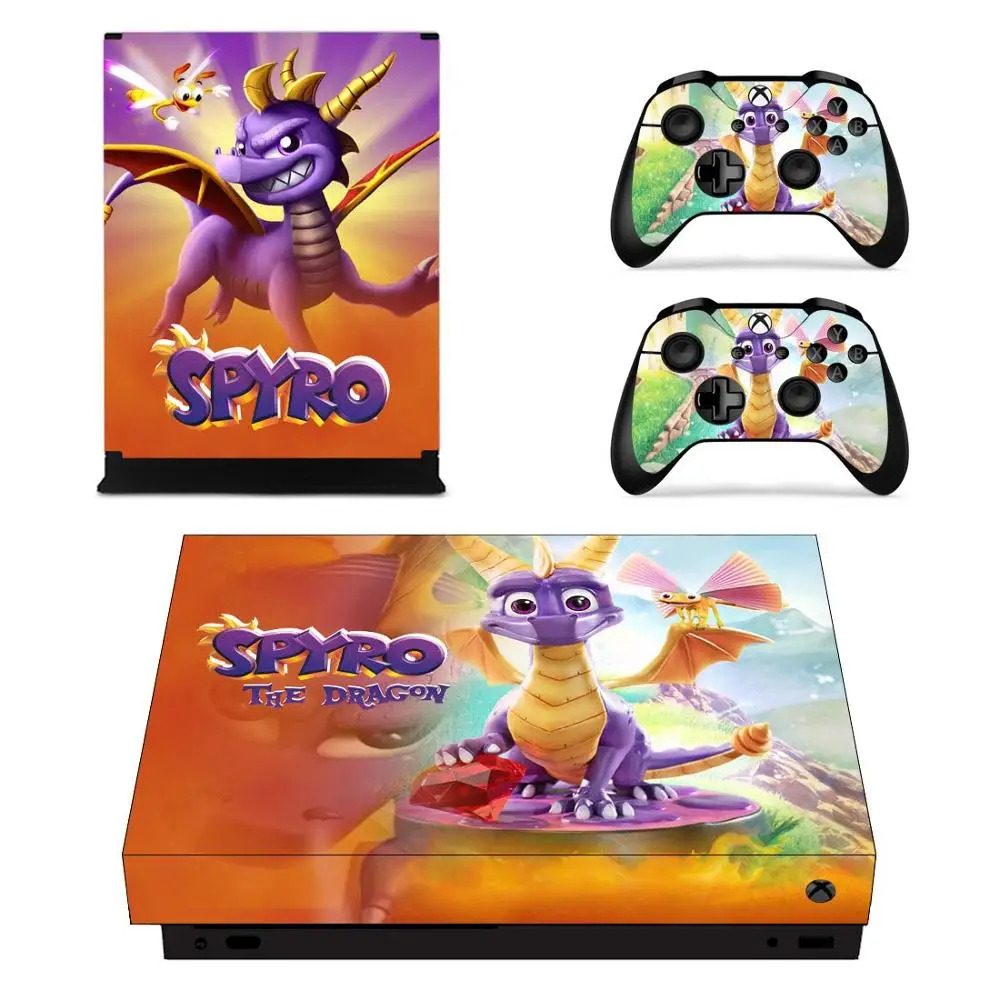 YSX1X1876 Spyro наклейки с драконом для Xbox One X виниловые наклейки на кожу Pegatinas Adesivo для Xbox one X консоли пульта дистанционного управления скины - Цвет: YSX1X1876