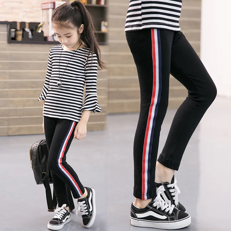 

Crawler Spring New Style Middle And Large Girls Korean-style Pure Cotton Slim Fit Casual Sports Elasticity Leggings