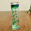 Hourglass Timer Double Colors Oil Hourglass Liquid Floating Motion Bubbles Timer Desk Decors Descending Sensory Bubbles Kids Toy 6