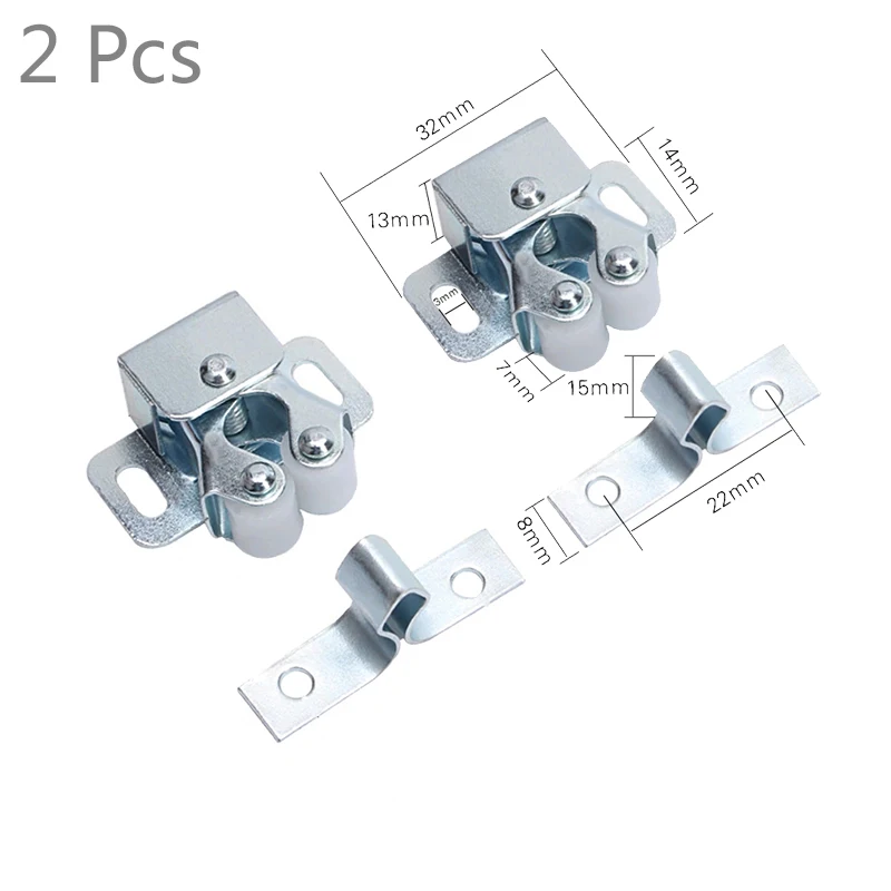 silver 2pcs Urijk 2 шт. Дверной доводчик Пробка магнит Буфер Заслонки дверные Захваты шкафа держатель с винтами шкаф фурнитура - Цвет: silver 2pcs