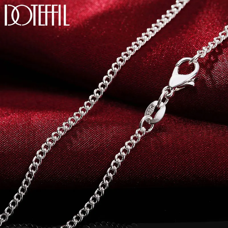 Necklace Jewelry Side-Chain Wedding-Charm 925-Sterling-Silver DOTEFFIL Women Fashion