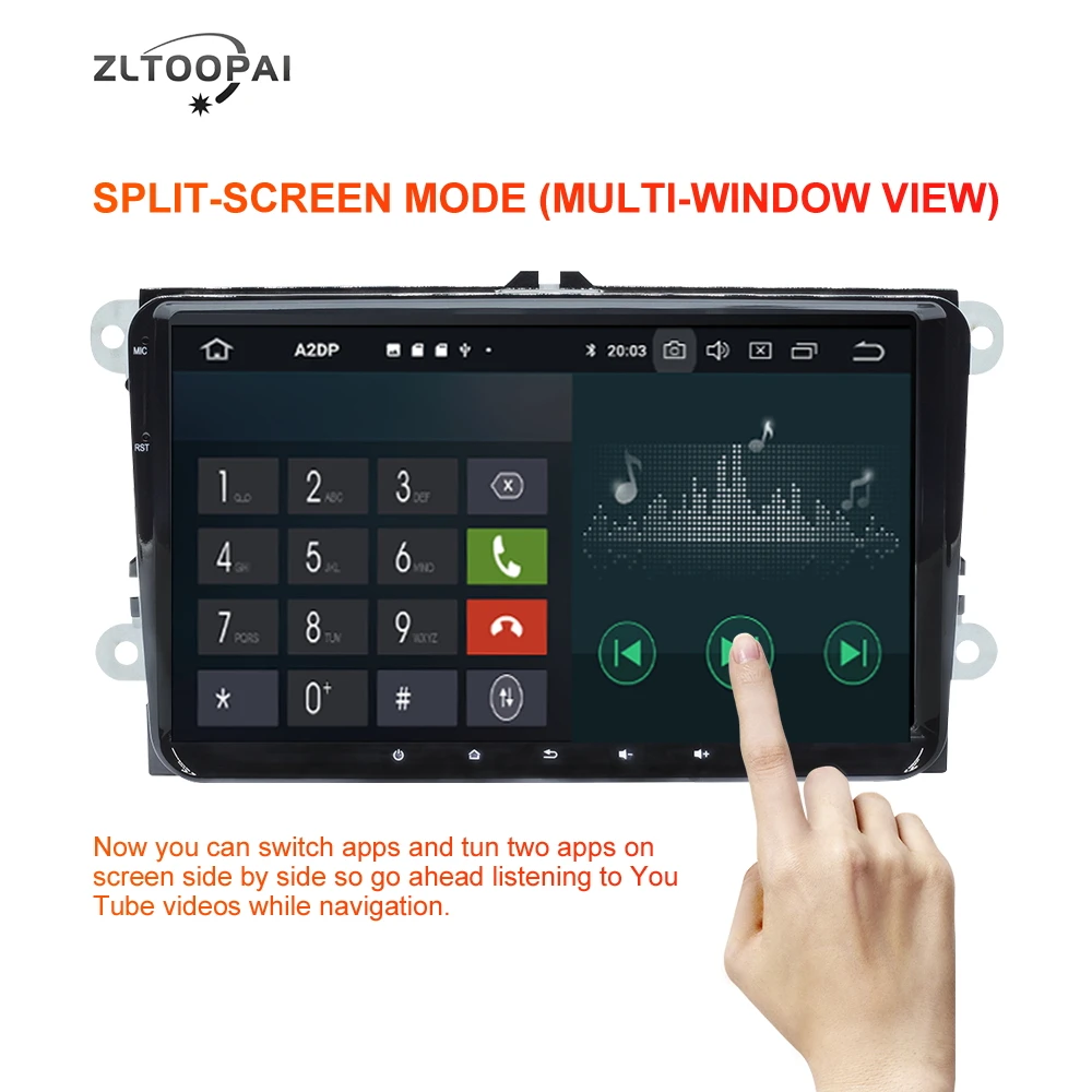 ZLTOOPAI ips автомобильный мультимедийный плеер Android 10 авто радио для Skoda Seat Volkswagen VW Passat B7 POLO GOLF 5 6 Стерео gps