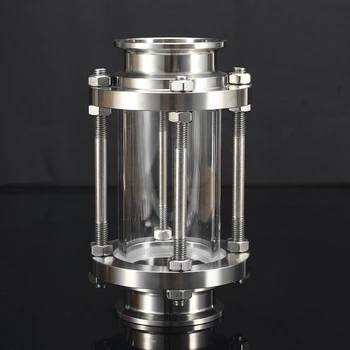

1PC 2" Tri Clamp Clover Flow Sight Glass Diopter For Home Brew Diary Product Stainless Steel Sanitary Fitting OD Ferrule 64mm