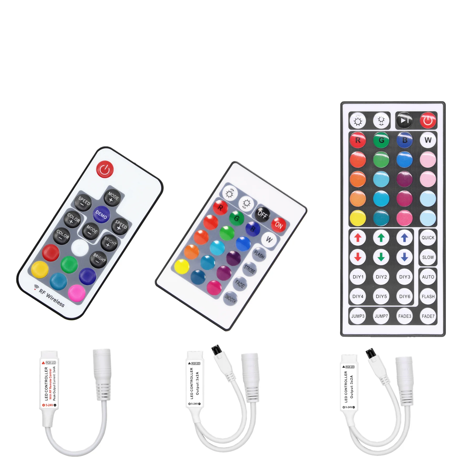 

SMD 5050 3528 2835 RGB LED strip Light tape accessories DC 12V 24key / 44 key RGB IR RF Remote Control For RGB led strip