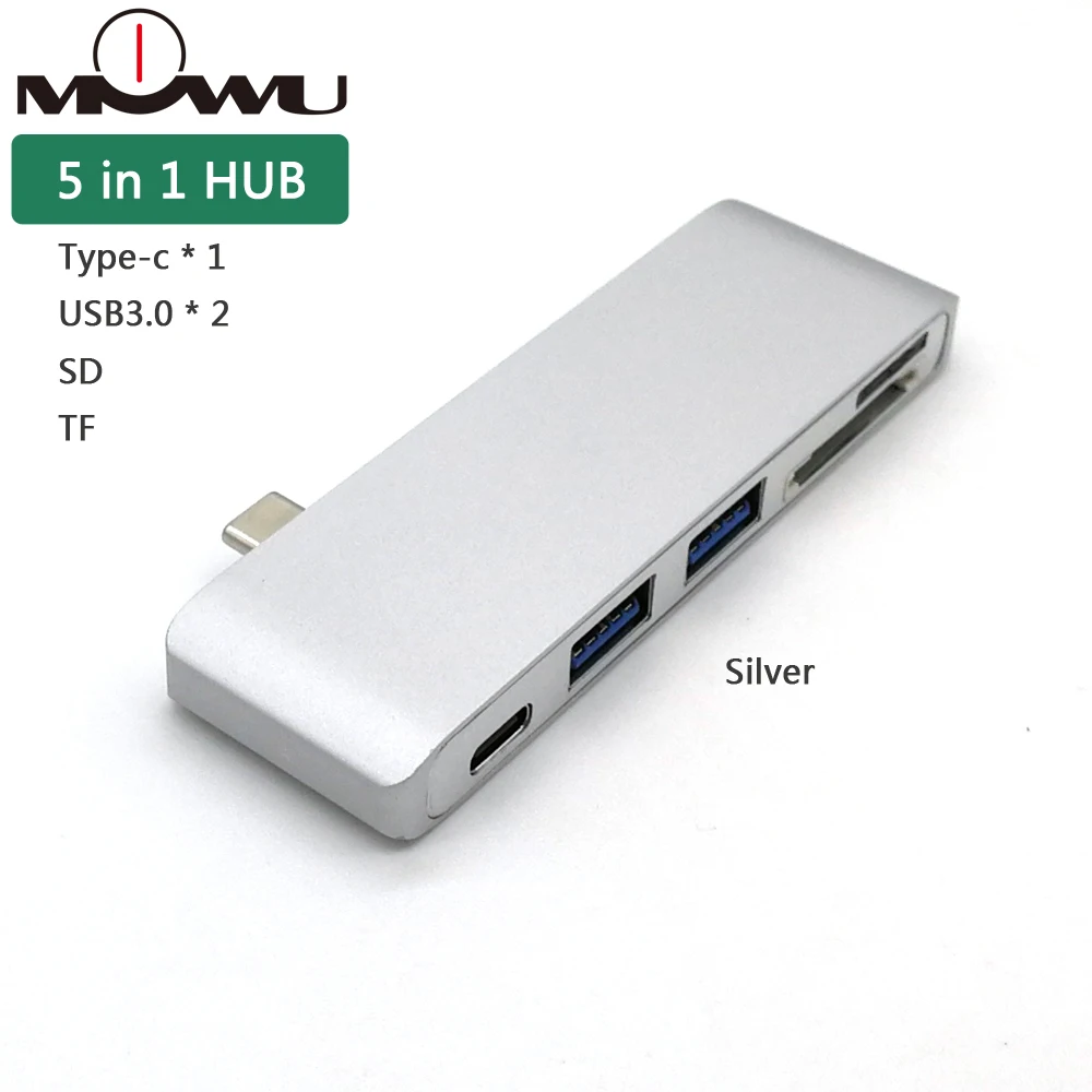 USB-C концентратор к HDMI адаптер Thunderbolt 3 USB C Узловая док-станция с USB 3,0 концентратор PD TF SD кард-ридер для MacBook Pro